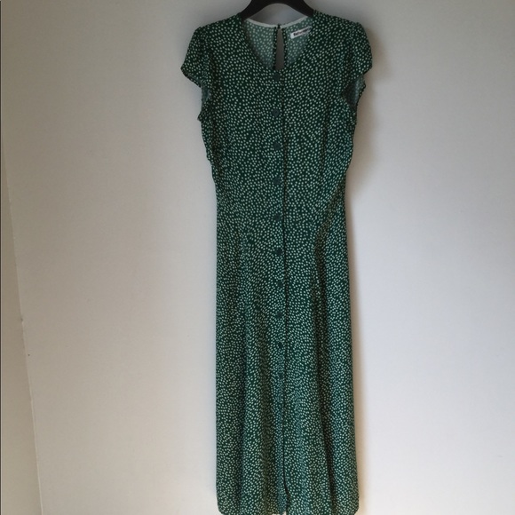 fauna front button midi dress